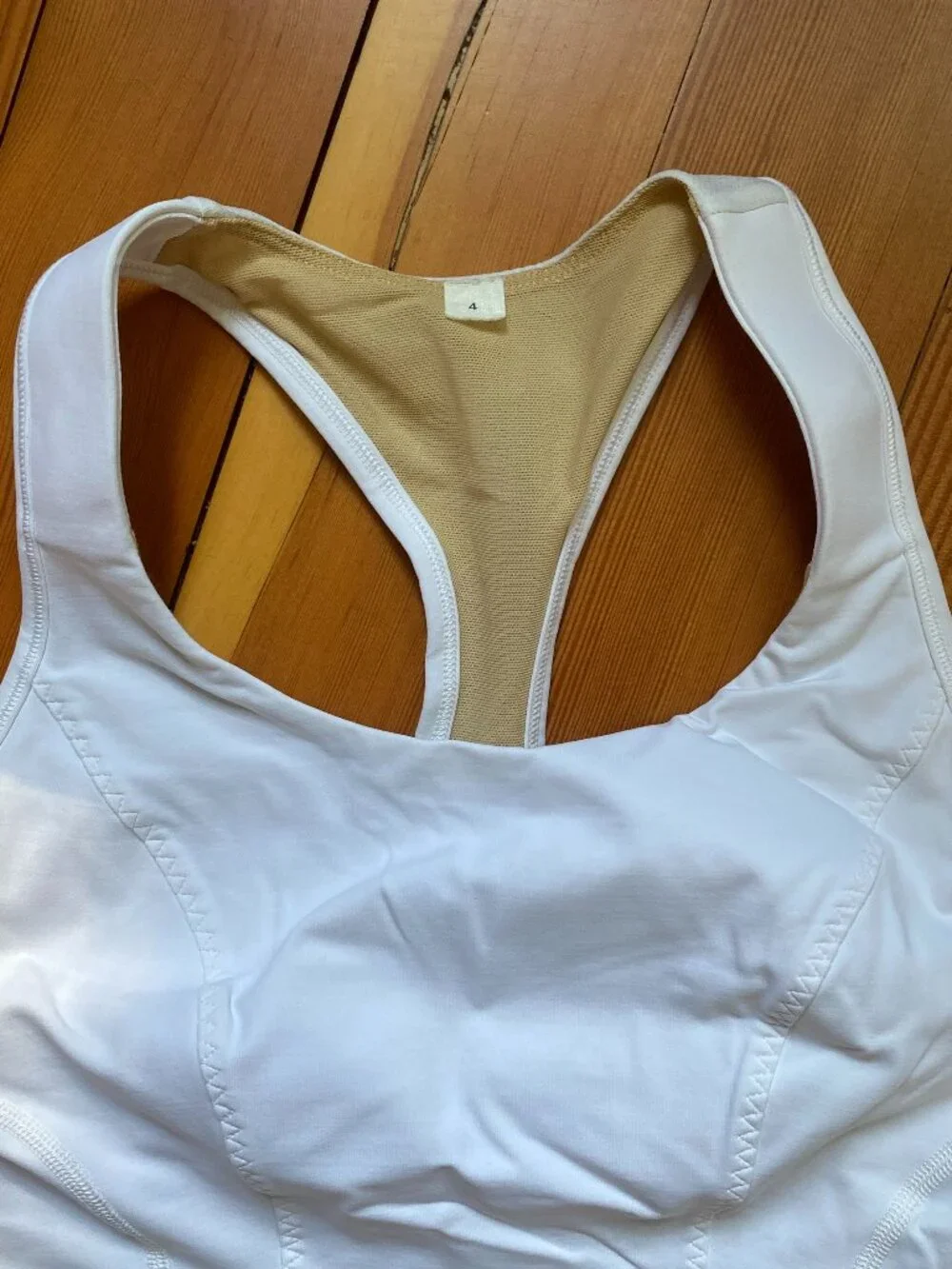 Lululuemon White Racerback Tank - Size 4
